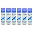 Aerosol Regular Scent Anti-Perspirant and Deodorant by Sure for Unisex - 6 oz Deodorant Spray - Pack of 6 on Sale