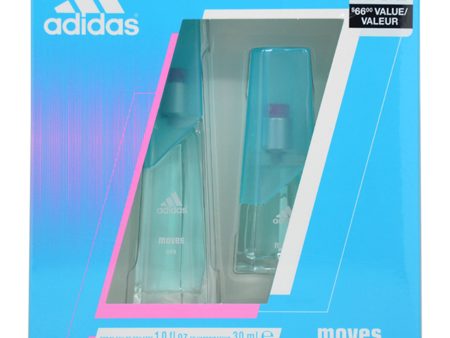 Adidas Moves by Adidas for Women - 2 Pc Gift Set 1oz EDT Spray, 0.5oz EDT Spray Fashion