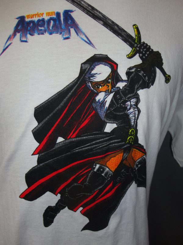 WARRIOR NUN AREALA Deadstock X L T-shirt Talking Tops Ben Dunn Ninja High School Antarctic Press Anime American Manga Fashion