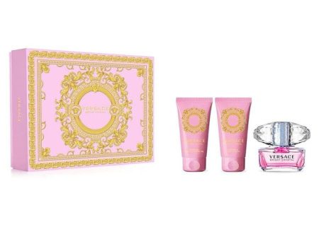 Versace Bright Crystal 3 Pcs Set For Women: 1.7 Eau De Toilette Spray + 1.7 Shower Gel + 1.7 Body Lotion Online