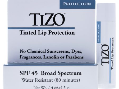 Tinted Lip Protection SPF 45 by Tizo for Unisex - 0.14 oz Lip Balm Fashion