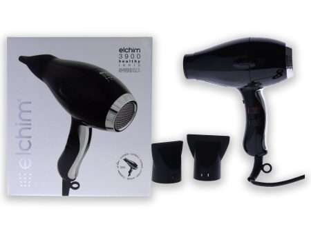 3900 Healthy Ionic Hair Dryer - Black-Silver by Elchim for Unisex - 1 Pc Hair Dryer Online now