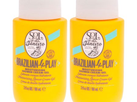 Brazilian 4 Play Moisturizing Shower Cream Gel by Sol de Janeiro for Unisex - 3 oz Shower Gel - Pack of 2 For Discount