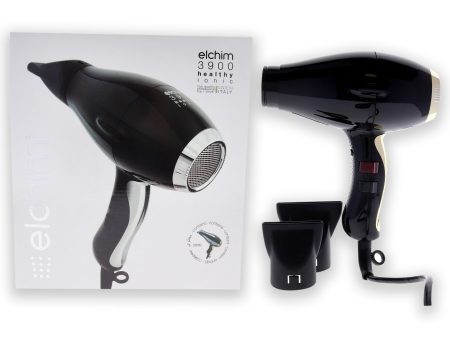 3900 Healthy Ionic Hair Dryer - Black-Gold by Elchim for Unisex - 1 Pc Hair Dryer Hot on Sale