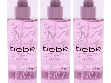 Bebe Sheer by Bebe for Women - 8.4 oz Body Mist - Pack of 3 Discount