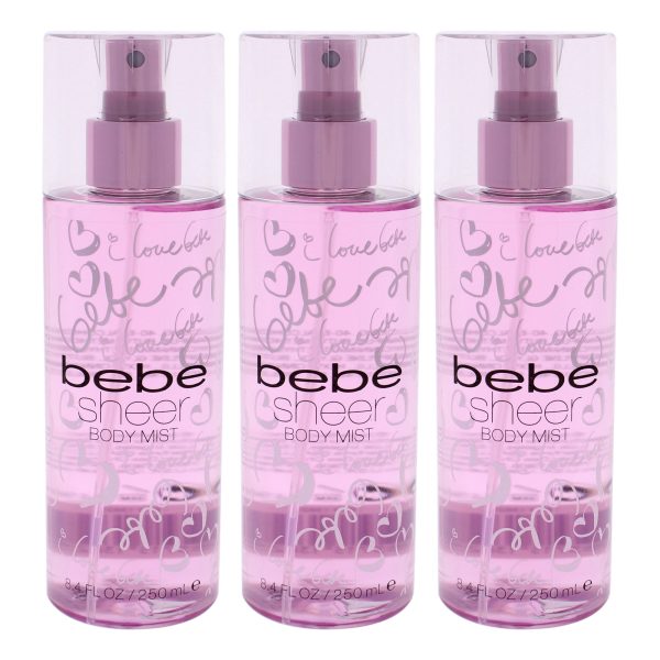 Bebe Sheer by Bebe for Women - 8.4 oz Body Mist - Pack of 3 Discount