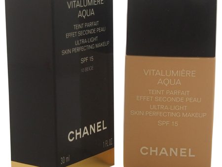 Vitalumiere Aqua Ultra-Light Skin Perfecting Makeup SPF 15 - 10 Beige by Chanel for Women - 1 oz Makeup Sale