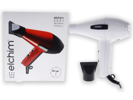 2001 High Pressure Hair Dryer - White by Elchim for Unisex - 1 Pc Hair Dryer Hot on Sale