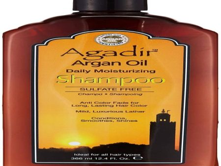 Argan Oil Daily Moisturizing Shampoo by Agadir for Unisex - 12.4 oz Shampoo Hot on Sale