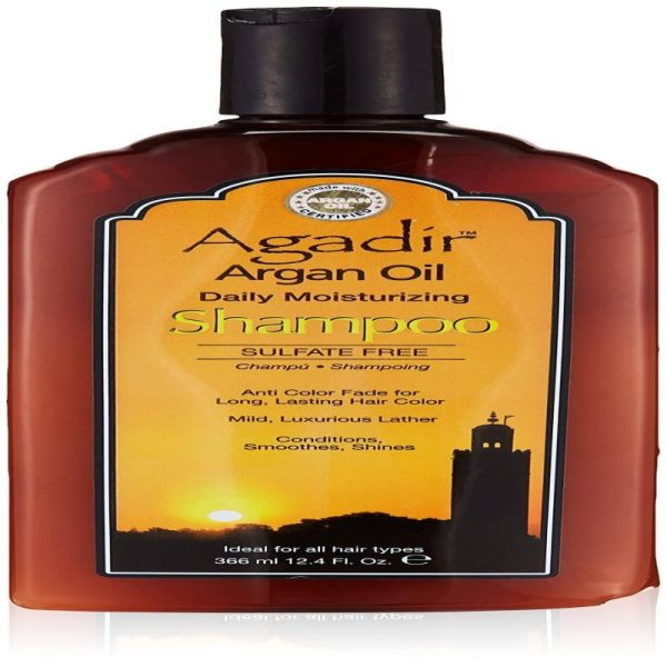 Argan Oil Daily Moisturizing Shampoo by Agadir for Unisex - 12.4 oz Shampoo Hot on Sale