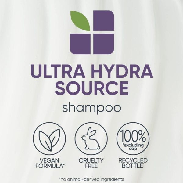 BIOLAGE Ultra Hydra Source | Deep Hydrating Shampoo|Moisturizes Hair to Prevent Breakage | For Very Dry Hair | Paraben & Silicone-Free | Vegan | 13.5 Fl. Oz. Hot on Sale