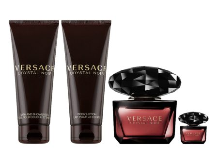 Versace Crystal Noir Set 4 Pieces Gift Set For Women on Sale