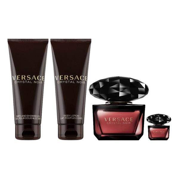 Versace Crystal Noir Set 4 Pieces Gift Set For Women on Sale