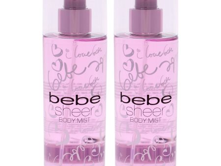 Bebe Sheer by Bebe for Women - 8.4 oz Body Mist - Pack of 2 Online Hot Sale