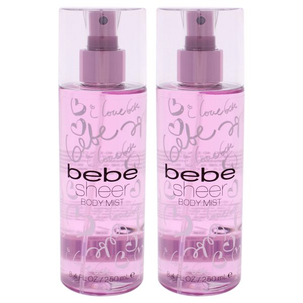 Bebe Sheer by Bebe for Women - 8.4 oz Body Mist - Pack of 2 Online Hot Sale