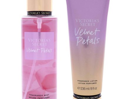 Velvet Petals by Victorias Secret for Women - 2 Pc Kit 8.4 oz Fragrance Mist, 8 oz Body Lotion Fashion