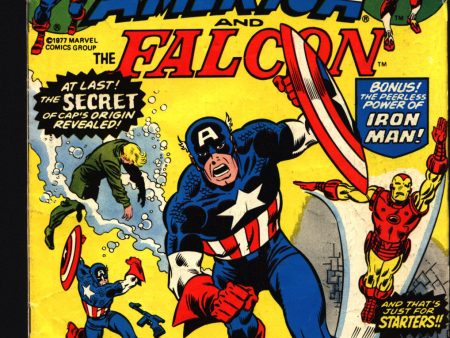 CAPTAIN AMERICA & Falcon Comics #218 ORIGIN Don Glut,Sal Buscema, Iron Man Cheap