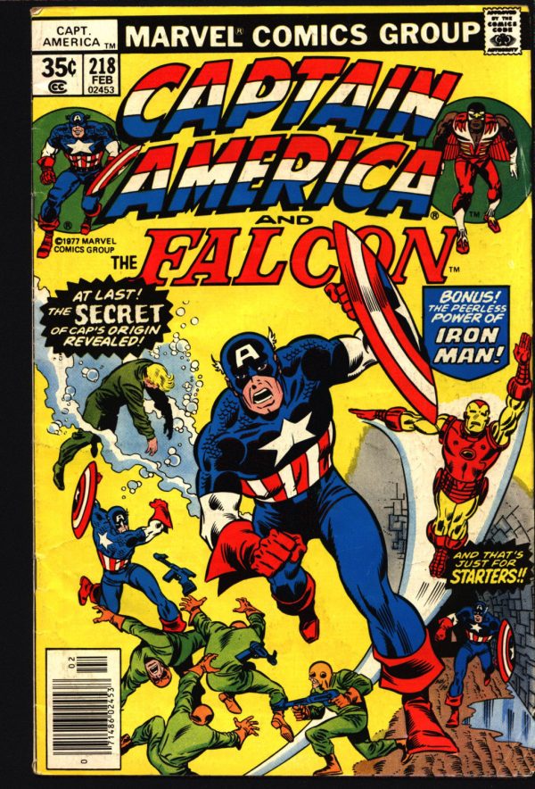 CAPTAIN AMERICA & Falcon Comics #218 ORIGIN Don Glut,Sal Buscema, Iron Man Cheap