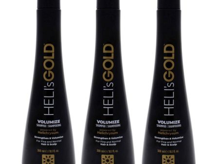 Volumize Shampoo by Helis Gold for Unisex - 10.1 oz Shampoo - Pack of 3 Cheap