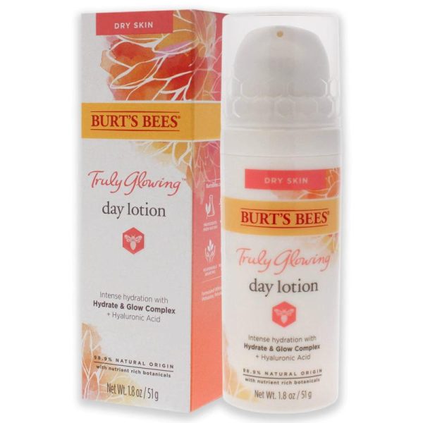 Truly Glowing Day Lotion - Dry Skin by Burts Bees for Unisex - 1.8 oz Moisturizer For Cheap