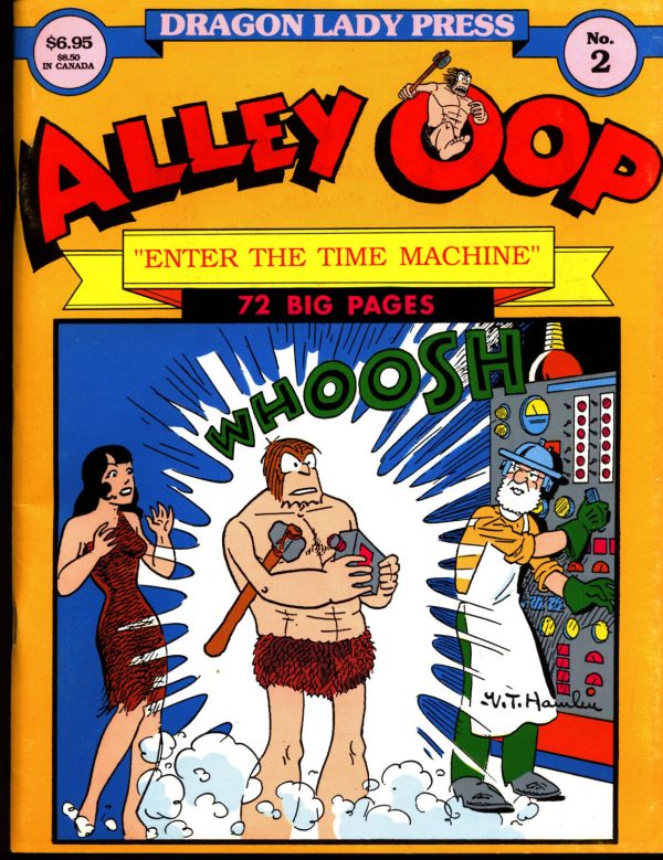 ALLEY OOP #2 V T Hamlin Time Machine Dragon Lady Press Reprints Illustrated Dinosaur Caveman Kaiju Humor Science Fiction Fantasy Comic Strip Discount