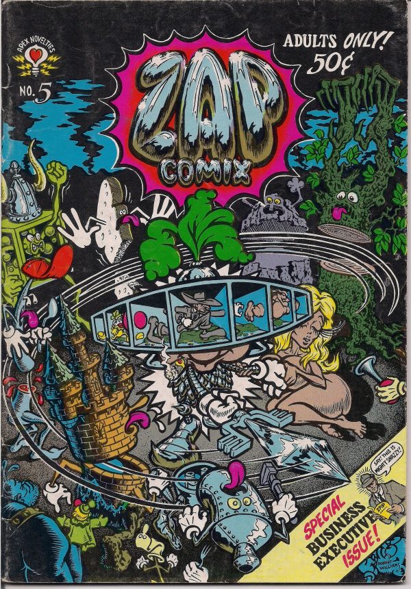 ZAP Comix #5 1st Robert CRUMB,(C) Moscoso,Robt Williams,Gilbert Shelton, Freak Bros,Wonder Warthog, Apex Novelty ADULT Dope Drugs Sex Psychedelic Underground on Sale