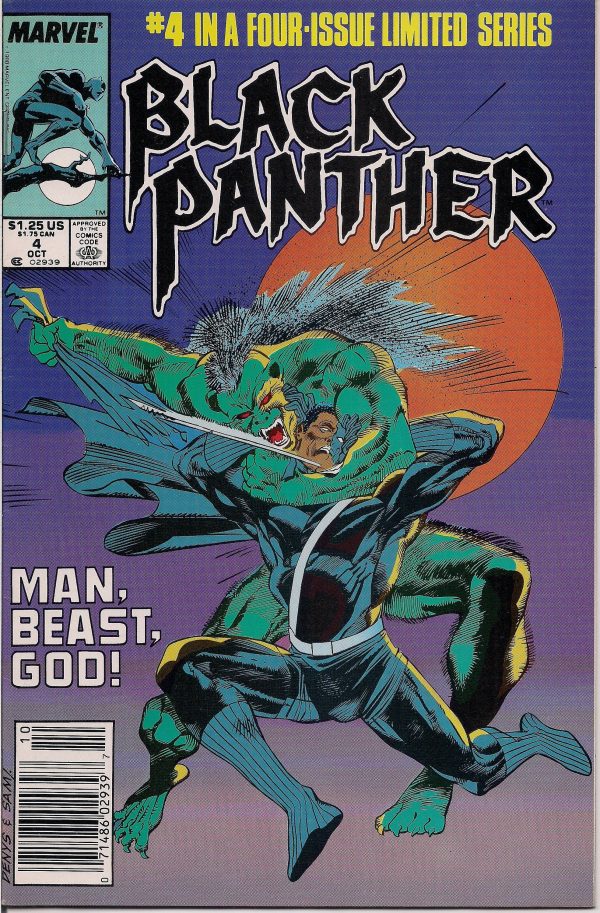 Marvel Comics,BLACK PANTHER, Mini 4 of 4,Dec 1991,T’Challa, Wakanda,Denys Cowan,pre-reform apartheid South Africa,Marvel Cinematic Universe Online Hot Sale