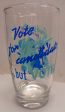 VOTE! GOP,Republican,Democrat,DNC,Blue,Silk screen,Politics,Drinking Glass,Tumbler,1960s,Presidential Election,Political Party, Online now