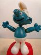 Vintage 70s,SMURF,Peyo,Push Up,Dancing Thumb Puppet, Plastic Toy,Helm,Wallace Berrie & Co,Hong Kong Supply