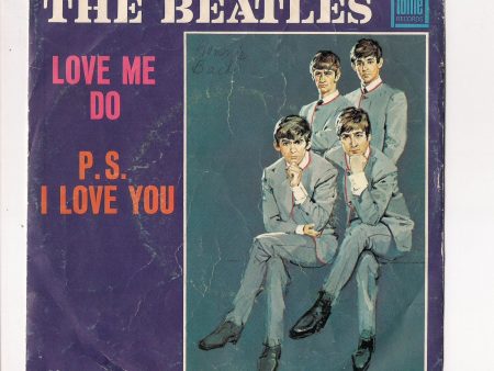 BEATLES 7  Picture Sleeve Tollie 9008 Love Me Do P. S. I Love You John Lennon Paul McCartney George Harrison Ringo Starr British Invasion Hot on Sale