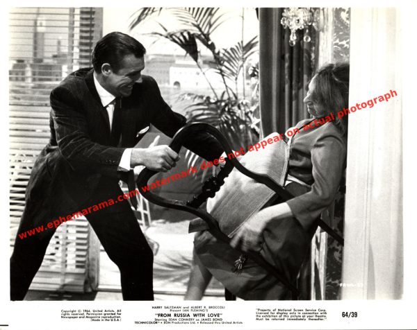 Original 1964 JAMES BOND Sean Connery From Russia With Love 8 X 10 United Artists Movie Still Lotte Lenya Rosa Klebb  F R W L #37 Online now