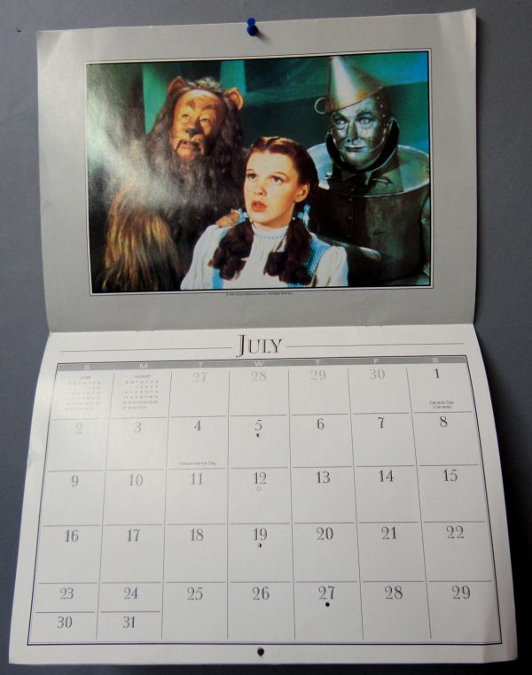 Wizard of OZ 1995 Calendar L FRANK BAUM Classic Children s Illustrated Fantasy M G M Movie Judy Garland Jack Hailey Bert Lahr Ray Bolger on Sale