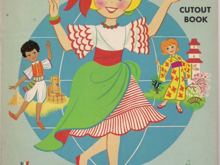 DOLLIES go  round the World PROGRESSIVE Out Push Out Cut Out Paper Doll Book Fine Intact not cut For Cheap