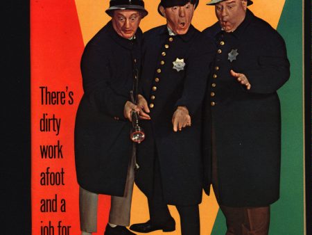 3 THREE STOOGES #40 Gold Key Comics TV Comedy #10005-809 Moe Howard, Larry Fine, Curly Joe, Cops Crime Caper Parody Cheap