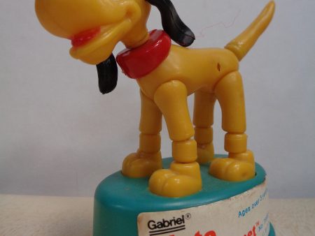 Vintage 70s, PLUTO, Walt Disney Productions, WDP, Push Up,Dancing Thumb Puppet, Plastic Toy,Gabriel,Hong Kong Online