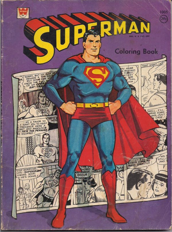 DC Comics SUPERMAN Coloring Book 1966 Whitman NPP National Periodical Publications For Cheap