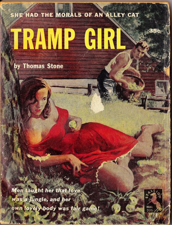 TRAMP GIRL, 1952,Thomas Stone,Florence Stonebraker,Stallion Books,Designs Publishing,Intimate Novel #27,Sleazy Exploitation,teenage angst Online Sale