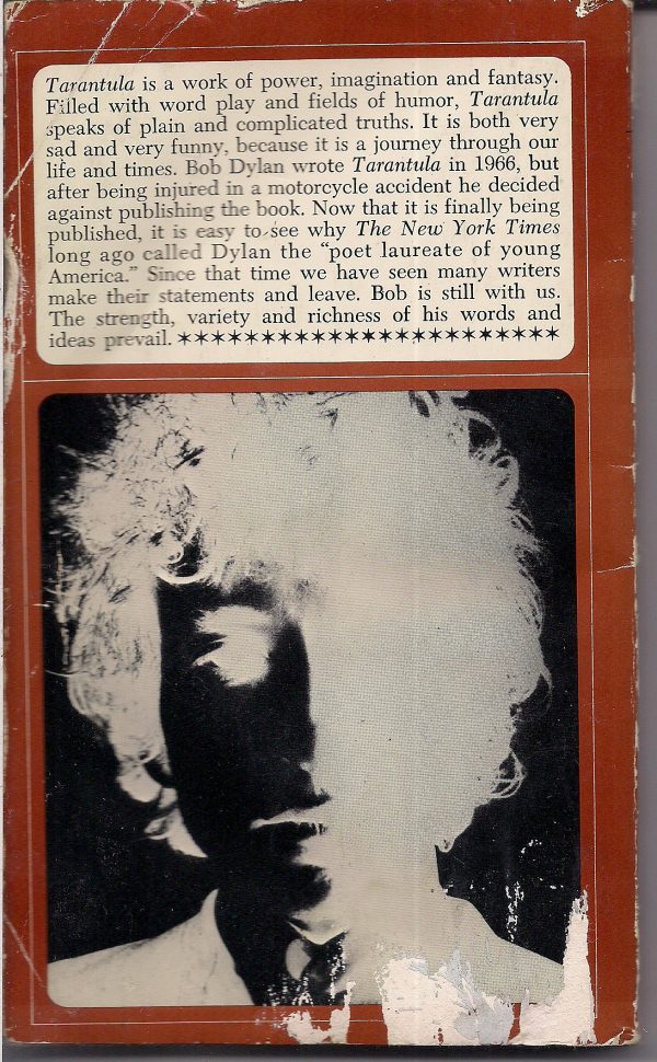 Bob Dylan, TARANTULA, surreal poetry novel Hot on Sale