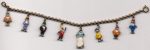 Walt DISNEY Snow White and the Seven Dwarfs SCARCE Complete Charm Bracelet Vintage Enamel 1930s-40s Online now