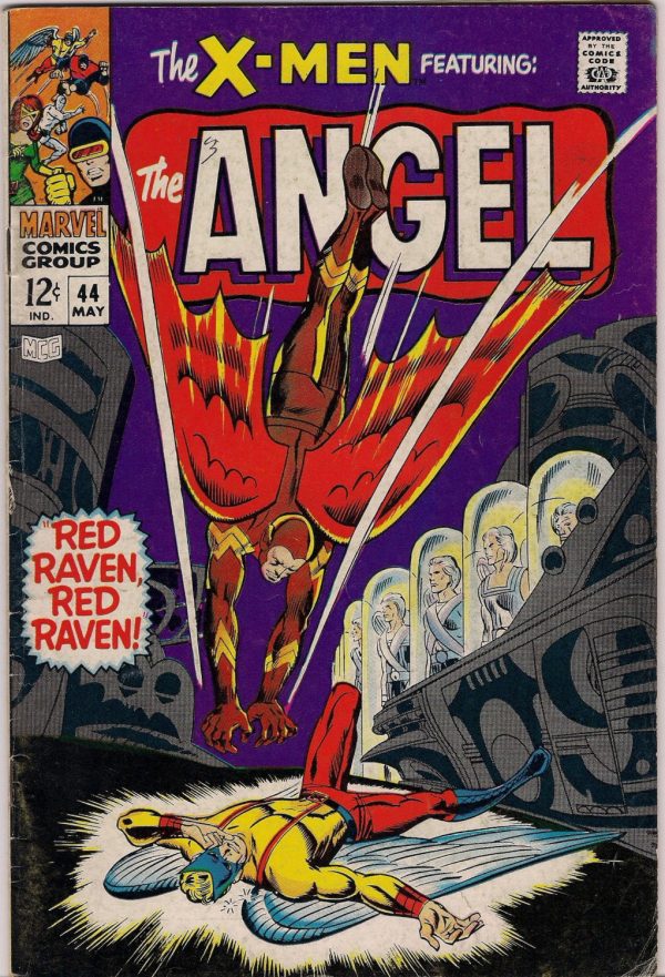 Xmen #44 1st appear Golden Age RED RAVEN Marvel Mutants Silver Age Comics Jack King Kirby & Stan Lee 1968 VG Fashion