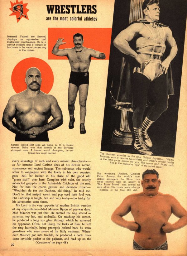 WRESTLING #1 First Magazine? Jan.  51 Gorgeous George, Antonino Rocca, Nell Stewart, Mildred Burke, Walter Podolak  The Golden Superman  Online Sale