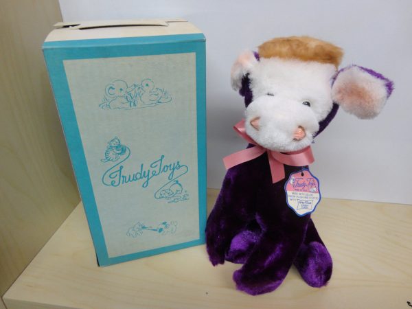 TRUDY TOYS 50s Plush Purple Cow MINT in Near Mint Box Untouched Unplayed Clean with Original Tag Discount