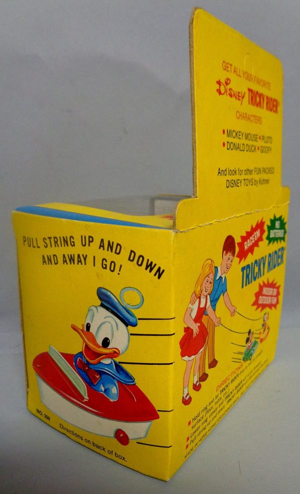 DISNEY TRICKY RIDER,Goofy,298, String Powered, Vintage Childs Toy, Walt Disney Productions,  Kohner Bros,Mickey Mouse Club, Push & Pull Sale