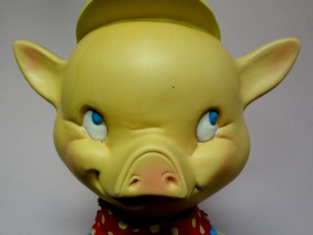 Battery Operated Mascon Toy Co PIGGY BANK 1970s mechanical Plastic toy PIG Online Hot Sale