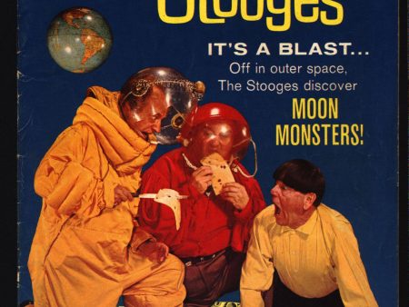 3 THREE STOOGES #29 Gold Key Comics TV Comedy #10005-607 Moe Howard, Larry Fine, Curly Joe, Moon Monsters Slapstick SciFi Parody Hot on Sale