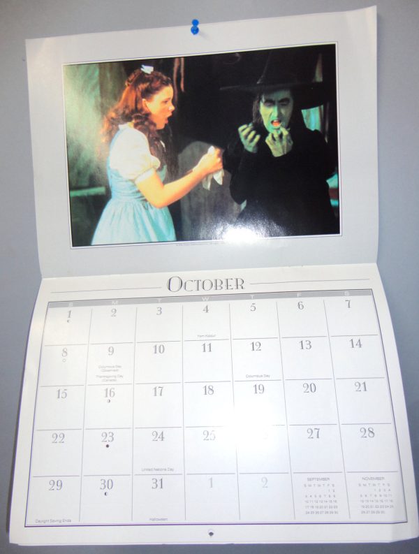 Wizard of OZ 1995 Calendar L FRANK BAUM Classic Children s Illustrated Fantasy M G M Movie Judy Garland Jack Hailey Bert Lahr Ray Bolger on Sale