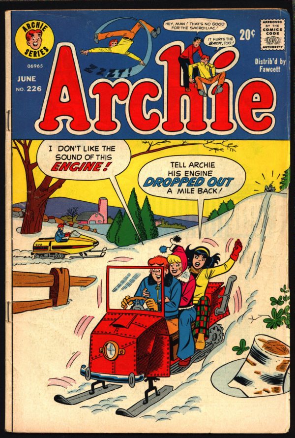 Archie Comics  #226 1973 Dan DeCarlo Joe Edwards Harry Lucey Archie Andrews Jughead Betty & Veronica Riverdale High Online Sale