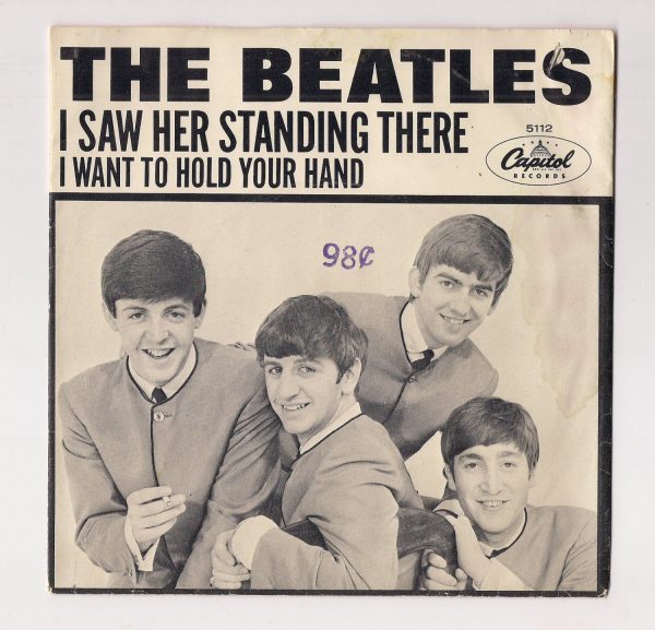 BEATLES 7  Picture Sleeve I Want To Hold Your Hand I Saw Her Standing There John Lennon Paul McCartney GeoHarrison Ringo British Invasion For Sale