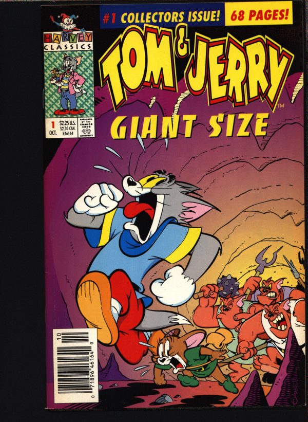 TOM and JERRY Giant-Size #1 1992 Harvey Classics Comics, Oscar Martin, Hanna Barbera, Fashion