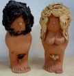 Adam and Eve, New Age,Hippie,Nudist,Nik Nak,Statuettes,Bisque,Unglazed Pottery,Terracotta and Paint,Anatomically Correct.Adult Novelty For Cheap